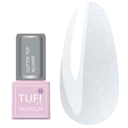 Top TUFI profi PREMIUM Glitter Top No Wipe ohne klebrige Schicht mit Mikroglanz 8 ml (0100375)