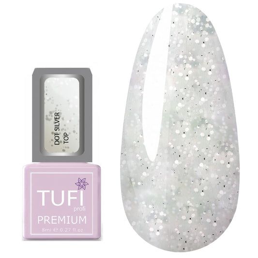 Top TUFI profi PREMIUM Dot Silver Top mit kleinen Krümel 8 ml (0125775)