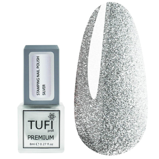 Stempellack TUFI profi PREMIUM Stamping Silber 8 ml (0295882)