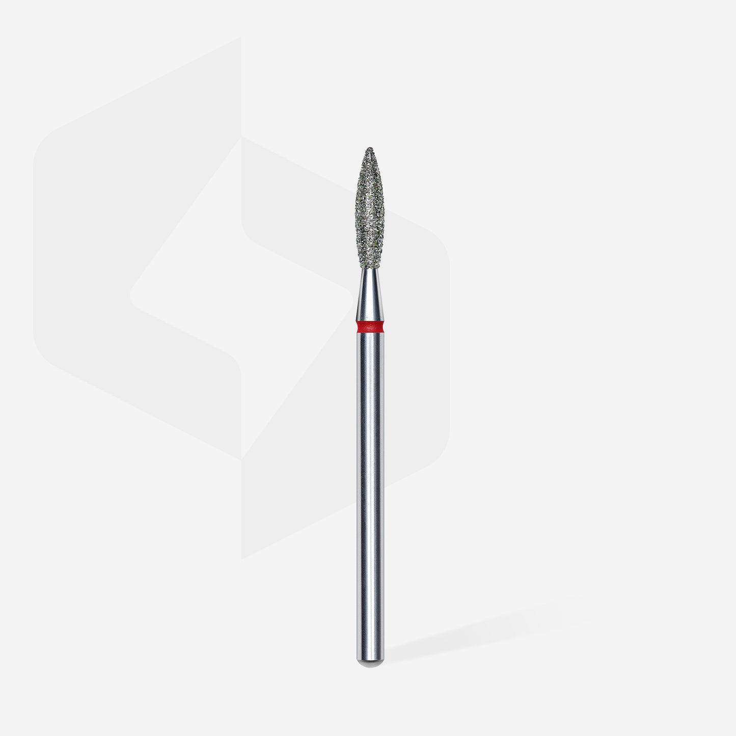 Staleks Diamant-Fräser, „Flamme“, rot, Kopfdurchmesser 2,3 mm/ Arbeitsteil 10 mm