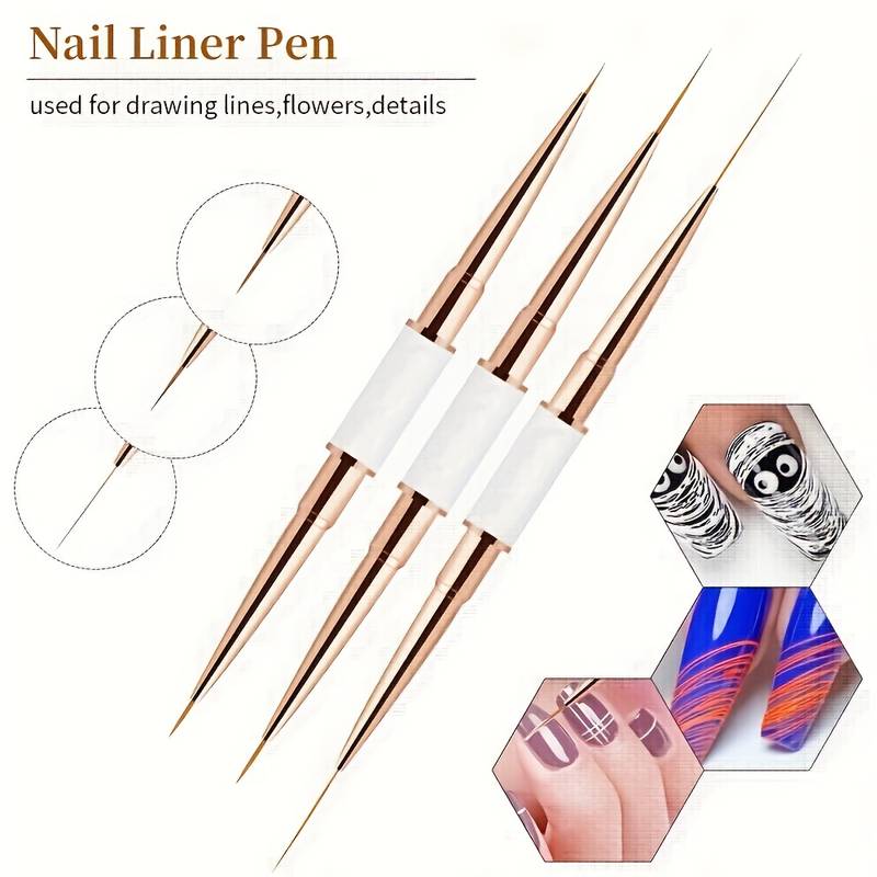 Pinselset - Nailart 10in1 Pinsel - Set in weiss