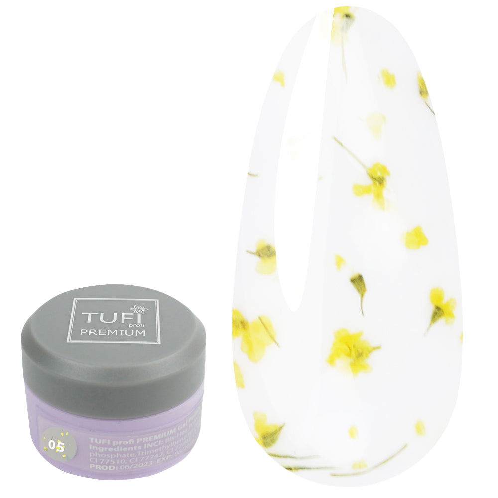 Gellack TUFI profi PREMIUM Bloom 05 mit getrockneten Lupinenblüten 5ml (0311126)