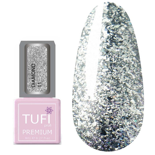 Gellack TUFI profi PREMIUM Diamond 11 reiches Silber 8 ml (0103051)