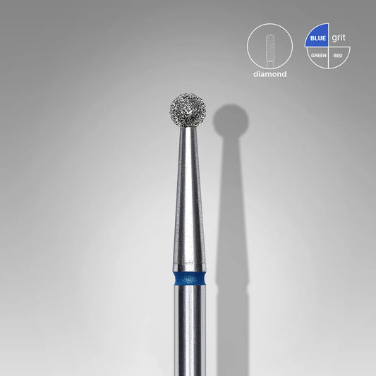 Staleks Diamant-Fräser, „Kugel“, Blau, Kopfdurchmesser 2,5 mm