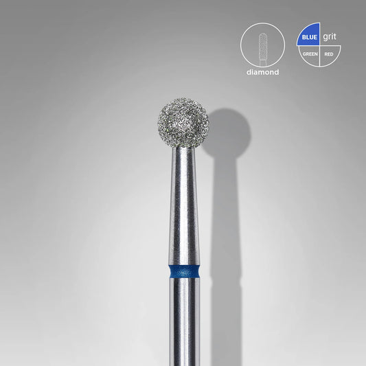 Staleks Diamant-Fräser, „Kugel“, Blau, Kopfdurchmesser 4 mm
