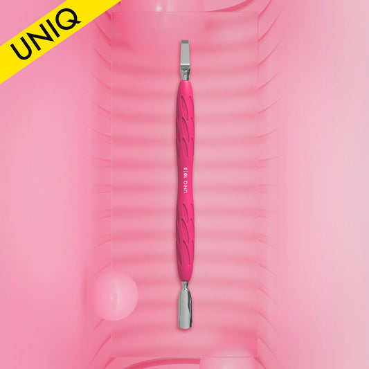 Staleks Nagelhautschieber Mit Silikongriff „Gummy“ UNIQ 10 TYP 5 (schmaler abgerundeter Schieber + breite Klinge)