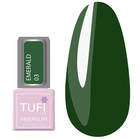Gellack TUFI profi PREMIUM Emerald 03 dunkelgrün 8 ml (0102521)