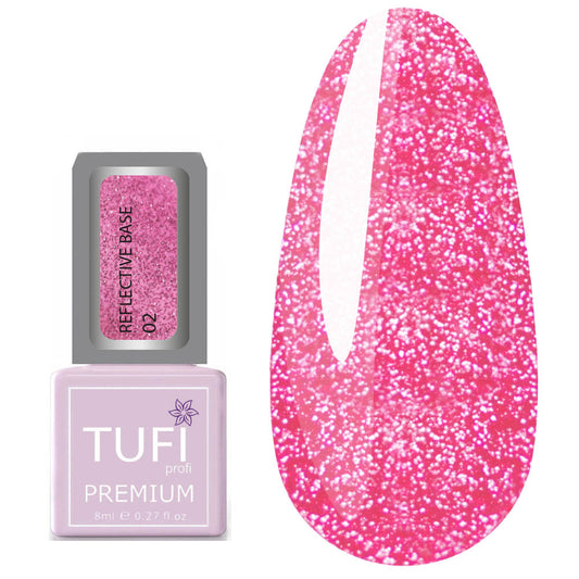 Reflektierende Basis TUFI profi PREMIUM Reflective Base 02 rosa Flamingo 8 ml (0125389)