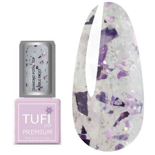 Top TUFI profi PREMIUM Diamond Potal Top mit Soft-Foil und Schimmer Purple Frost 8 ml (0227050)